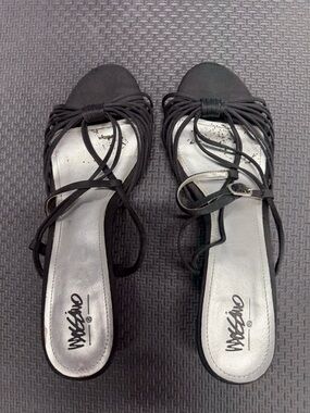 Mossimo Supply Co. Black Strappy Lace-Up Open-Toe Heels